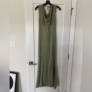 Reformation Seona Knit Dress in Artichoke